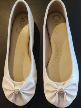 Circus by Sam Edelman Womens 8 White Bow Ballet Flats...New